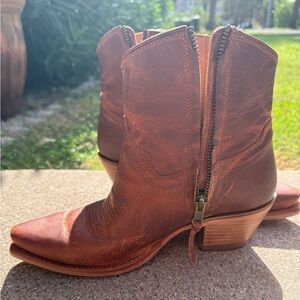 Tecovas Rustic Brown Ankle Booties
